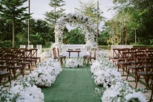 outdoor wedding setup