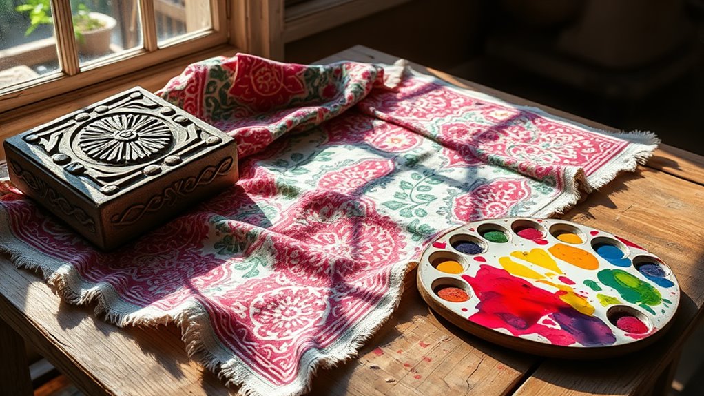 artistic textile printing technique