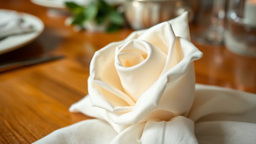 elegant napkin folding technique