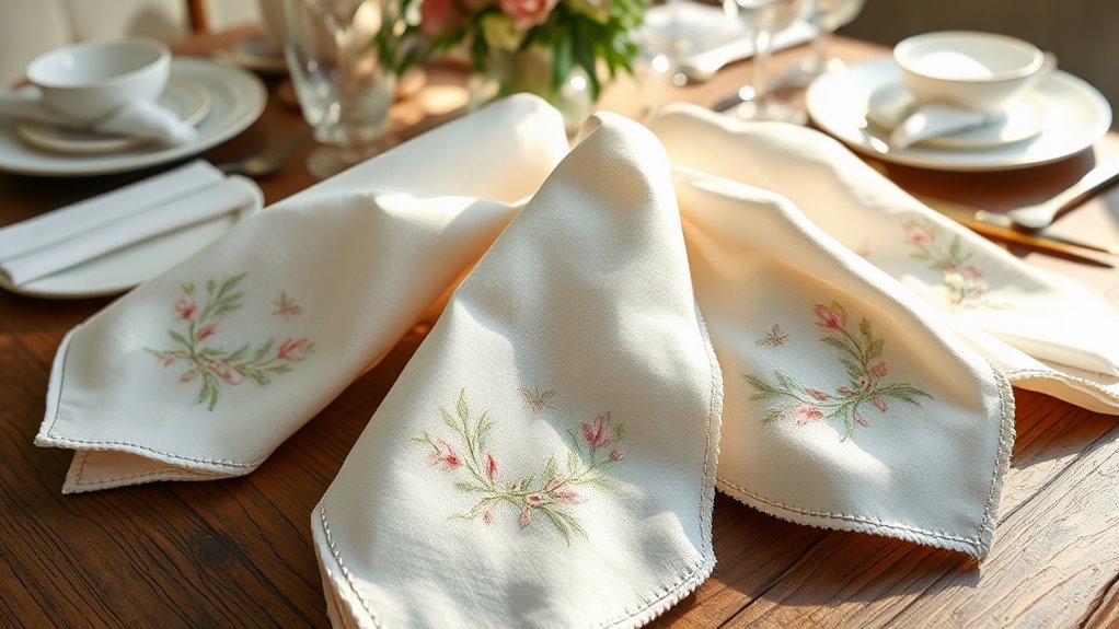 elegant themed linen napkins