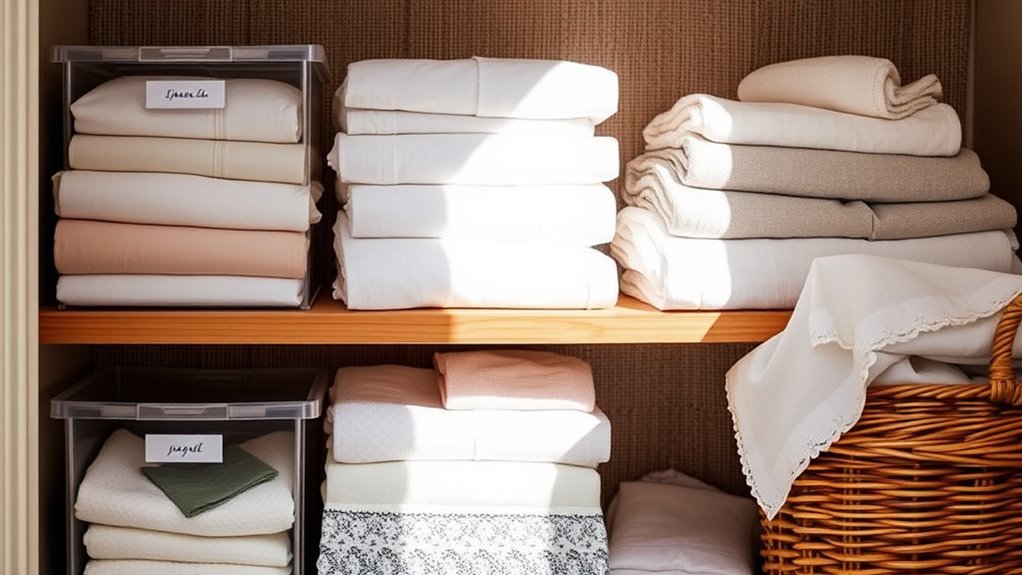 inspect linens before storage