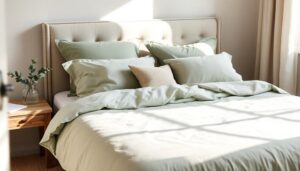 linen bedding bedroom styling