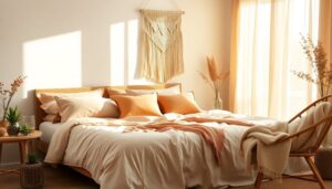 Boho Bedroom Ideas With Linen Bedding