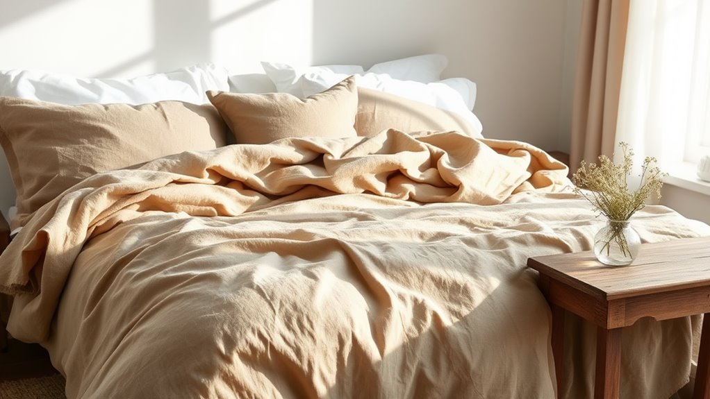 linen bedding enhances comfort