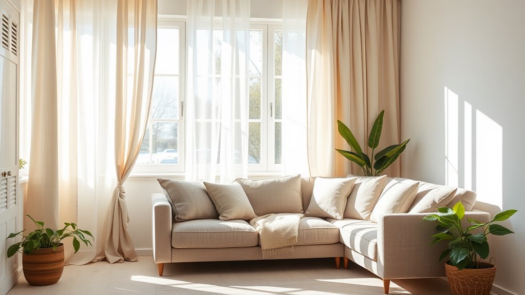 linen curtains for ambiance