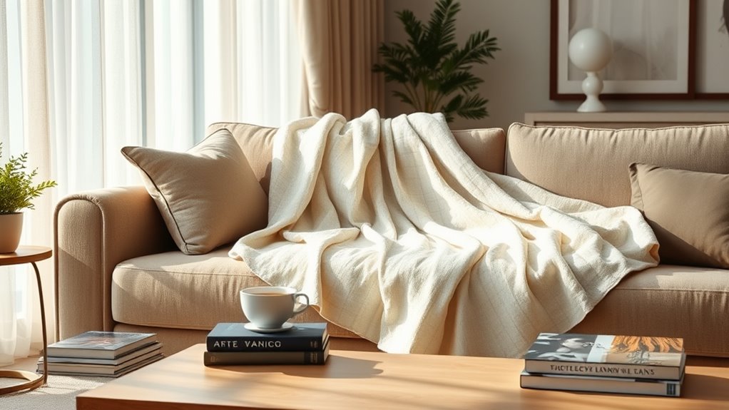linen throws provide comfort