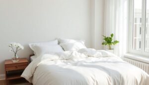 White Linen Styling Tips Minimalist Bedroom