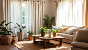 natural textiles enhance decor