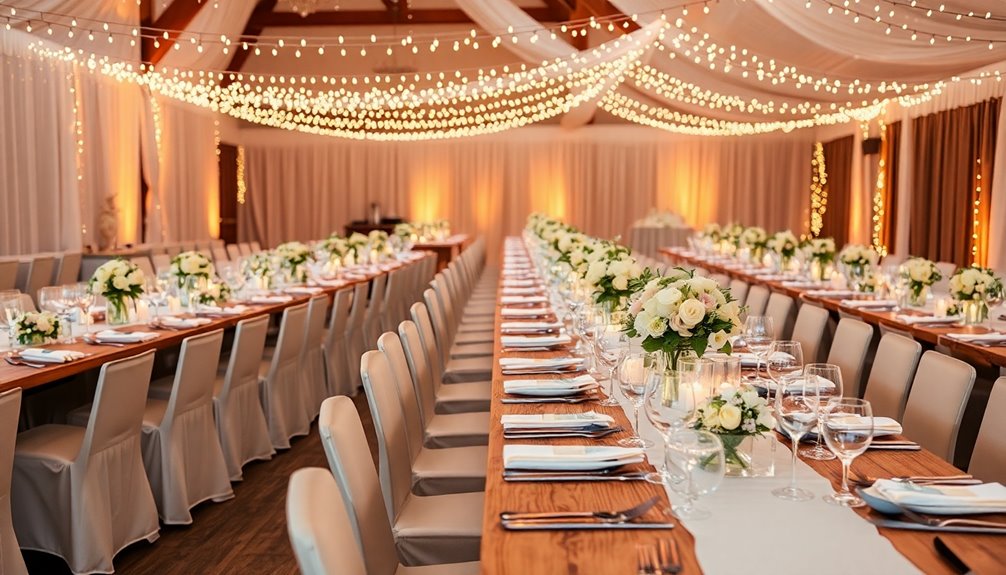 sophisticated linen event decor