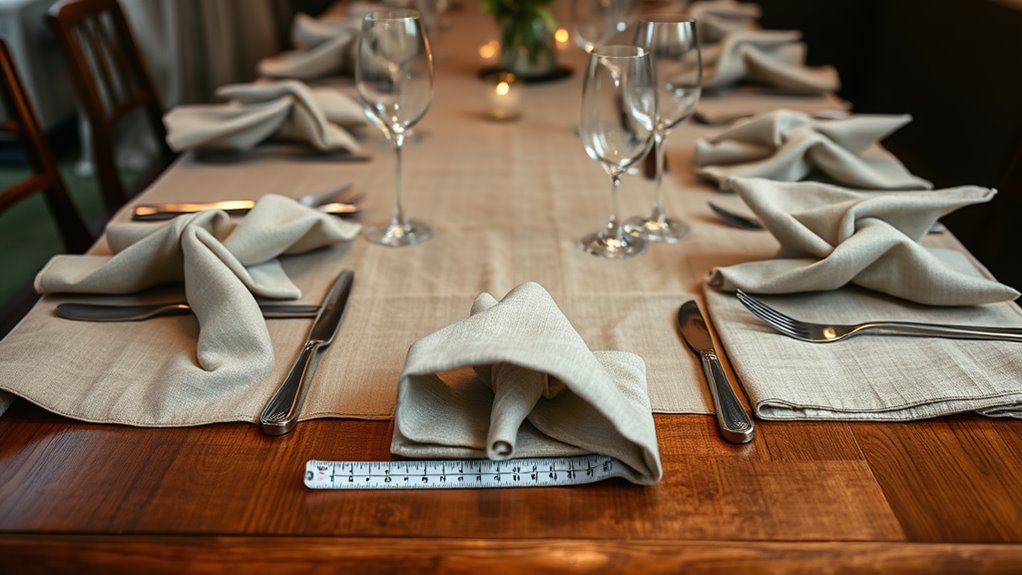 table linen size specifications